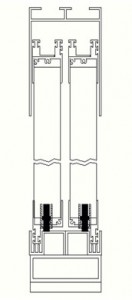 End view of Sliding Room Divider