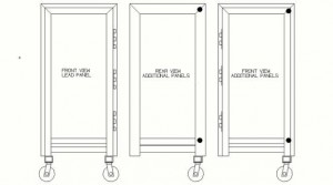 Front View of Free Standing Room Divider